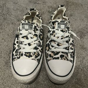 Converse cheetah print shoes